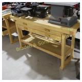 USED 60" X 20:" 4 DRAWER WORK BENCH.