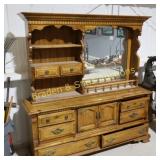 VINTAGE 72" X 75" DRESSER.