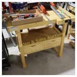 USED 40" X 21" WORK BENCH WITH 2 DRAWERS.