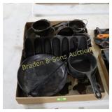 GROUP OF 2 BOXES OF ASSTD CAST IRON.