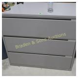 USED 3 DRAWER LATERAL FILE CABINET.
