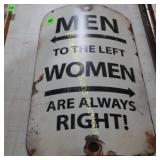 CONTEMPORARY 22" X 14" SIGN.