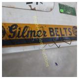 VINTAGE 35" GILMER BELTS ADVERTISING DISPLAY RACK.