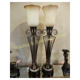 GROUP OF 2 39" TABLE LAMPS