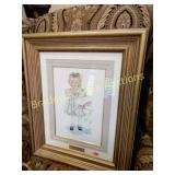 GILT FRAMED 12" X 9" WATER COLOR BY JILL WYATT