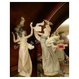GROUP OF TWO 15" LLADRO FIGURINES