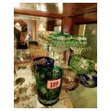 GROUP OF 12 ASSTD VINTAGE GLASSES, CANDEL HOLDERS