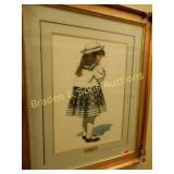 GILT FRAMED 21" X 19" WATERCOLOR TITLED