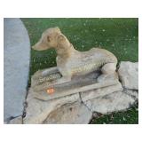 GROUP OF 2 CONCRETE GREYHOUND YARD ART