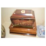 GROUP OF 2 CONTEMPORARY SMALL STORAGE CHESTS