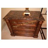 CONTEMPORARY MARBLE TOP NIGHT STAND