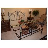 CONTEMPORARY WROUGHT IRON QUEEN SIZE BED FRAME