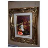 GILT FRAMED 6" X 5" ARTIST SIGNED PETER O