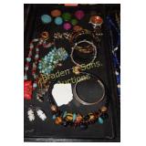 TRAY OF ASSTD DESIGNER COSTUME JEWELRY