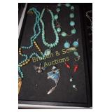 TRAY OF ASSTD TURQUOISE  JEWELRY