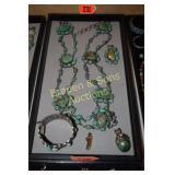 TRAY OF ASSTD TURQUOISE  JEWELRY
