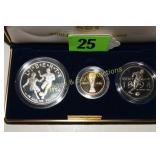 US 1994 THREE COIN WORLD CUP OF SOCCER