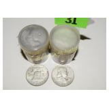 GROUP OF 20 SILVER FRANKLIN HALF DOLLARS