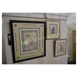 GROUP OF 3 FRAMED PRINTS