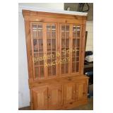 CONTEMPORARY 92" TALL X 59" PINE CHINA CABINET