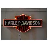 48" X 23" LIGHTED HARLEY DAVIDSON SIGN