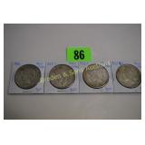 GROUP OF 4 US PEACE DOLLARS
