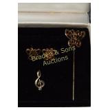 JAMES AVERY 14K GOLD BUTTERFLY EARRINGS AND