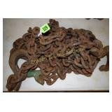 GROUP OF TWO 3/4" HEAVY DUTY CHAINS WITH HOOKS