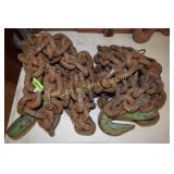 GROUP OF TWO 3/4" TEN FT HEAVY DUTY CHAINS