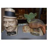 GROUP OF 2 JIM BEAM WHISKEY BOTTLES.