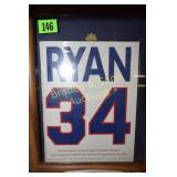 FRAMED 1996 TEXAS RANGERS SOUVENIER PROGRAM