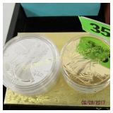 GROUP OF 6 BRILLIANT UNCIRCULATED SILVER AMERICAN