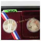 GROUP OF 2 1984 COMMEMORATIVE SILVER DOLLARS