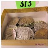 GROUP OF 25 WALKING LIBERTY SILVER HALF DOLLARS