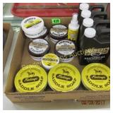 BOX OF ASSTD LEATHER MAINTENANCE SUPPLIES