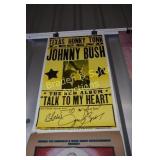 JOHNNY BUSH AD POSTER AUTOGRAPHED TO BLAINE