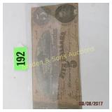 CONFEDERATE STATES OF AMERICA $5.00 BILL DATED
