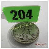 GROUP OF 20 WALKING LIBERTY SILVER HALF DOLLARS