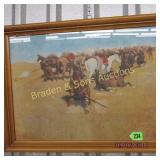 FRAMED 16" X 24" FREDERIC REMINGTON PRINT AND