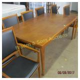 CONTEMPORARY TEAK DINING ROOM TABLE