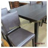 CONTEMPORARY BAR HEIGHT KITCHEN TABLE WITH 4