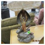 NATIVE AMERICAN TABLE LAMP AND WESTERN TABLE