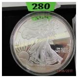 US 2002 LARGE SIZE ONE OUNCE SILVER AMERICAN EAGLE