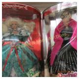 GROUP OF 4 HAPPY HOLIDAYS BARBIE DOLLS