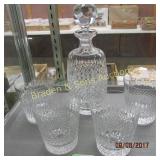 CRYSTAL DECANTER WITH 4 GLASSES
