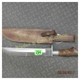 NEW CUSTOM MADE FIXED BLADE KNIFE WITH 10" BLADE