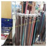 LARGE GROUP OF ASST WESTERN BELTS AND RACK