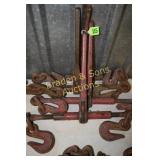 GROUP OF 4 USED HEAVY DUTY RATCHET CHAIN BINDERS
