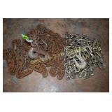 GROUP OF TWO 1/2" CHAINS WITH HOOKS