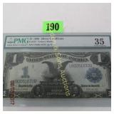 US SERIES 1899 $1.00 SILVER CERTIFICATE PMG